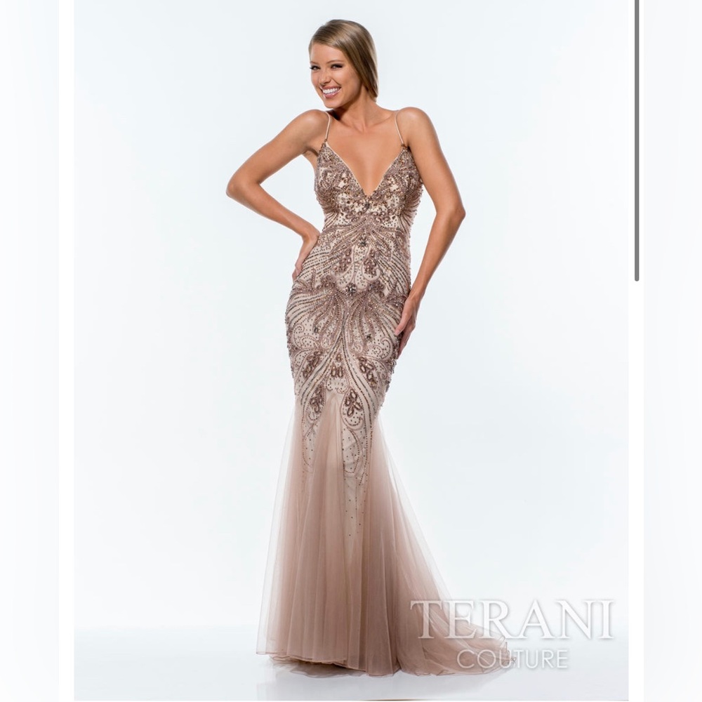 TERANI COUTURE PAGEANT COLLECTION 151GL0324 size US 10